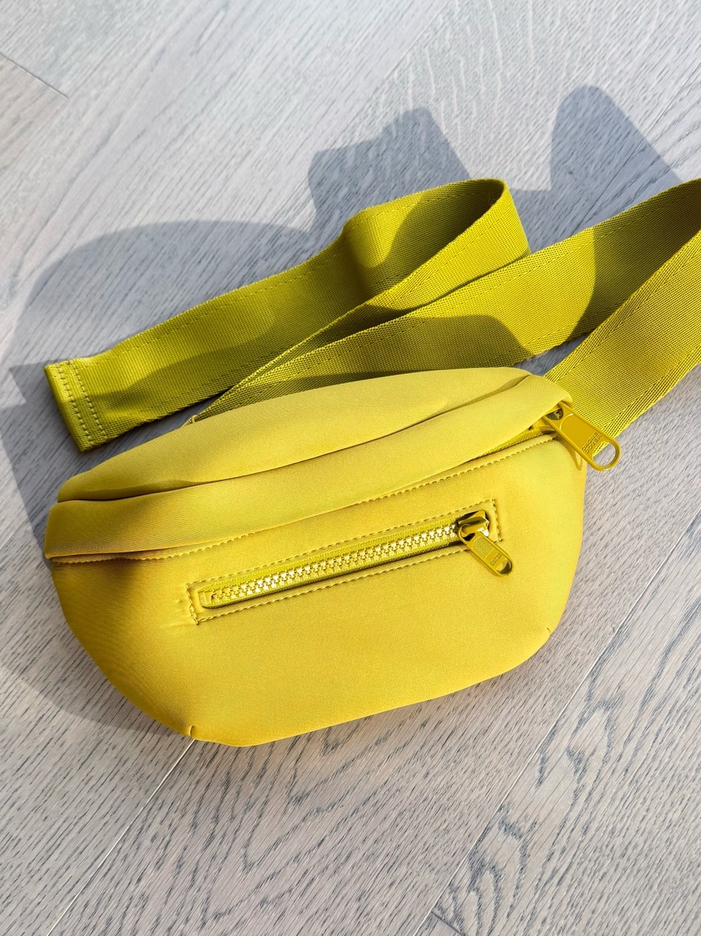 922 Dagne Dover Ace Fanny Pack Ochre Neoprene Crossbody Vegan Bag NWT